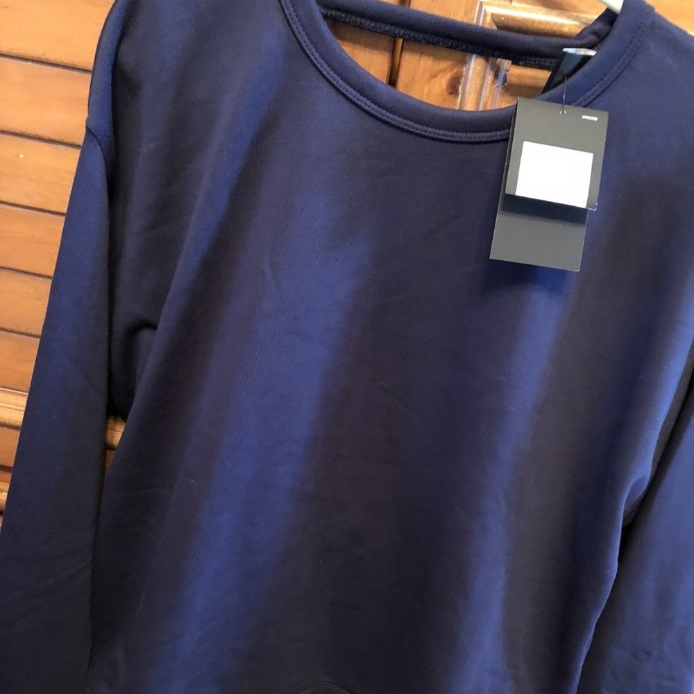 NIKE DRY VERSA OPEN BACK L/S DRI FIT PULLOVER MED